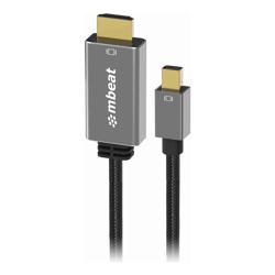 mbeat &amp;amp;quot;Tough Link&amp;amp;quot; 1.8m Mini DisplayPort to HDMI Cable Space Grey