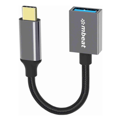 mbeat &amp;amp;quot;Tough Link&amp;amp;quot; USB-C to USB 3.0 Adapter with Cable Space Grey