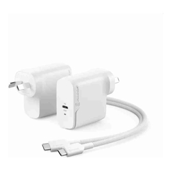 ALOGIC 1X65Rapid Power 65W GaN Charger USB-C(Max. 65W) Includes 2m USB-C Charging Cable (ELPCC202-WH USB-IF Certified)