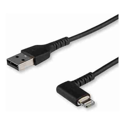 StarTech STARTECH.COM 1M USB-A TO LIGHTNING CHARGE/SYNC CABLE Right ANGLED DURABLE MFi BLACK 2