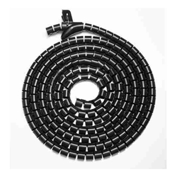 Brateck 30mm/1.2&amp;amp;quot; Diameter Coiled Tube Cable Sleeve   Material Polyethylene(PE) Dimensions 1000x30mm -Black