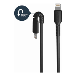 StarTech STARTECH.COM 2M USB-A to LIGHTNING CHARGE/SYNC CABLE DURABLE MFi BLACK 2YR