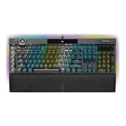 Corsair K100 RGB Optical-Mechanical Gaming Keyboard Backlit RGB LED Corsair OPX RAPIDFIRE Black Black PBT Keycaps