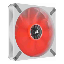 Corsair ML ELITE Series ML140 LED ELITE WHITE 140mm Magnetic Levitation Red LED Fan with AirGuide Single Pack