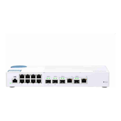 Qnap QSW-M408-2C 8 port 1Gbps 2 port 10G SFP+/ NBASE-T Combo 2 port 10G SFP+ web management switch 2 Years RTB