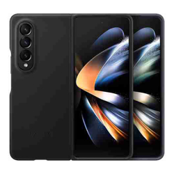 Samsung Fold 4 Leather Cover Black
