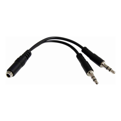 StarTech STARTECH.COM 3.5MM Stereo SPLITTER CABLE 4-POSITION TO 2X 3-POSITION F TO M LTW