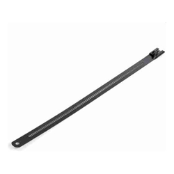StarTech 22cm(9in) Metal Cable Ties 7mm(1/4in) wide 55mm(2-1/4in) Bundle Dia. 45kg(100lb) Tensile Strength Nylon Coated 316 Stainless Steel Self Locking Metal Detectable Ties 50 Pack (CBMMCT)