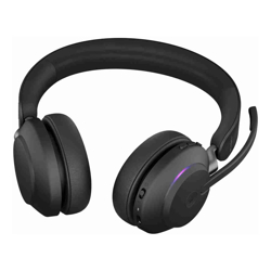 Jabra WIRELESS EVOLVE2 65 MS STEREO BLUETOOTH HEADSET W/CHARGING Stand + USB-C +LINK 380C