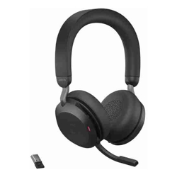 Jabra WIRELESS EVOLVE2 75 UC STEREO BLUETOOTH ANC HEADSET W/CHARGING STAND+LINK 380A BT