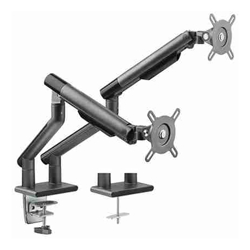 Brateck Dual Monitor Premium Slim Aluminum Spring-Assisted Monitor Arm Fix Most 17&amp;amp;quot;-32&amp;amp;quot; Monitor Up to 9kg per screen VESA 75x75/100x100