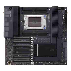 Asus AMD WRX80 RYZEN THREADRIPPER PRO EXTENDED-ATX WORKSTATION MOTHERBOARD WITH INTEL DUAL 10 G LAN USB 3.2 GEN 2X2 TYPE-C PORT 7 X PCIE 4.0 X16 SLOTS 3 X M.2 PCIE 4.0 ASMB9-IKVM 2 X U.2 AND 16 POWER STAGE