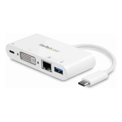 StarTech STARTECH.COM USB C MULTIPort ADAPTER DVI-D/PD 3.0/GBE/USB-A MINI DOCK
