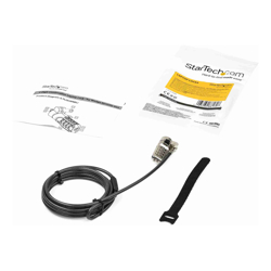 StarTech Laptop Cable Lock 4-Digit Resettable Combination Lock For Wedge Security Slot 6.5 / 2 m Steel Cable (LTLOCKNBL)