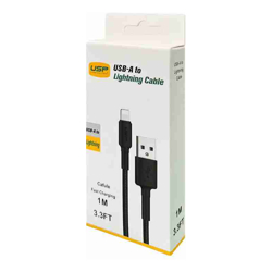 USP 1M BoostUp Cafule Lightning to USB-A Cable Charge  Connect Black (6972890207026)