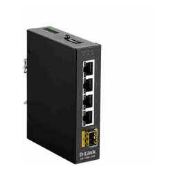 D-Link DIS-100G-5SW 5-Port Gigabit Industrial Switch with 4 1000BASE-T ports 1 SFP port operating tem 