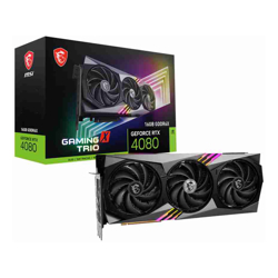 MSI nVidia GeForce RTX 4080 16GB GAMING X TRIO Video Card  2595 MHz Boost Clock 16GB GDDR6XDisplayPort x 3 (v1.4a)HDMI x 1