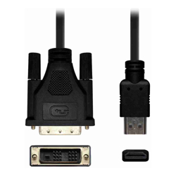 Axceltek CDVIH-2 DVI M to HDMI M 2M cable