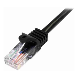 StarTech STARTECH.COM 2M BLACK CAT5E / CAT 5 Snagless PATCH CABLE 2 M LTW