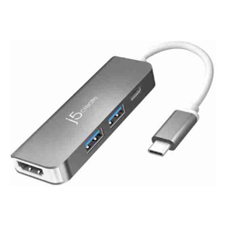J5create JCD371 USB-C to HDMI &amp;amp;amp; USB 3.1 2-Port with Power Delivery (USB-C to HDMI 2x USB-A 3.1 USB-C PD 60W)
