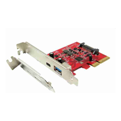 Astrotek USB 3.1 10Gbps (1 x Type-C + 1 x Type-A) Low Profile PCIe x4 Host Adapter