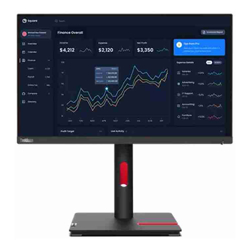 Lenovo ThinkVision T22i-30 21.5&amp;amp;quot; FHD IPS Monitor 1920x1080 16:9 Anti-Glare Height Adjustable Titl Swivel Pivot 4xUSB3.2 Hub VGA DP HDMI Audio 3yr wty
