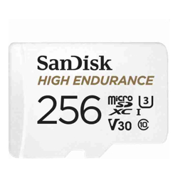 SanDisk High Endurance MICROSDHC Card SQQNR 256G UHS-I C10 U3 V30 100MB/S R 40MB/S W SD Adaptor SDSQQNR-256G-GN6IA