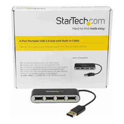 StarTech STARTECH.COM 4 Port USB2.0 HUB MINI INBUILT CABLE 2YR 