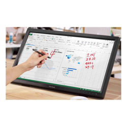 ViewSonic 24&amp;amp;quot; TD2423 IR 10 Point Touch Advanced Ergonomics Magnetic Pen Holder 40 degrees Tilt 7H Hardness VESA 100 Glove Stylus Business Monitor