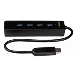StarTech STARTECH.COM 4 Port PORTABLE SUPERSPEED USB 3.0 HUB WITH BUILT-IN CABLE 2YR
