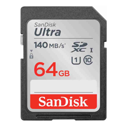 SanDisk Ultra SDXC SDUNB 64GB C10 UHS-I 140MB/s R 4x6 10Y