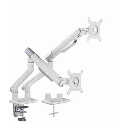 Brateck Dual Monitor Premium Slim Aluminum Spring-Assisted Monitor Arm Fix Most 17&amp;amp;quot;-32&amp;amp;quot; Monitor Up to 9kg per screen VESA 75x75/100x100