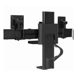 Ergotron TRACE Dual Monitors Panel Clamp Matte Black