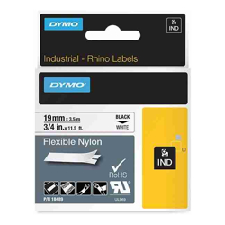Dymo Rhino Ny Lbl 19mm Blk/Wht
