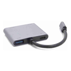Simplecom Oxhorn USB 3.0 Type C to 4k@30Hz 2xHDMI Display USB-C 3.0 port Multi Stream Transport Aluminum Thin Body 4 in 1 Adapter (Windows/Mac/Chromebooks)