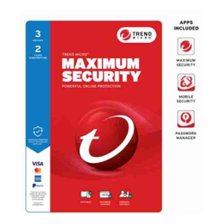 Trend Micro Maximum Security 3 Devices 2 Year Physical Card
