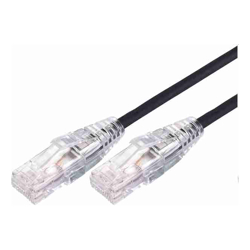 BluPeak 50cm Ultra Thin Cat6a UTP LAN Cable Black (Lifetime Warranty)