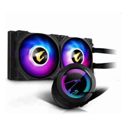 Gigabyte AORUS WATERFORCE X 240 All-in-one Liquid Cooler with Circular LCD Display RGB Fusion 2.0 120mm ARGB Fans