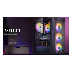 Antec NAX61 Elite ATX 4x 120mm ARGB Fans included Up to 8x 120mm. 360mm Radiator Front  240mm Top 32CM GPU  16CM CPU High Airflow Gaming Case