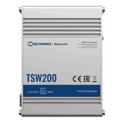 Teltonika TSW200 Industrial Unmanaged PoE+ Switch integrated DIN RAIL from the back (TSW200 + PR5MEC25) Does not include Power Supply NHT-PR320A