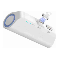 Choetech B660-WH 3000mAh Mini Power Bank with 3 Magnetic Connectors (White)