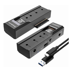 Simplecom SA536 USB to M.2 and SATA 2-IN-1 Adapter for 2.5&amp;amp;quot;/3.5&amp;amp;quot; HDD  NVMe/SATA M.2 SSD with Power Supply USB 3.2 Gen2 10Gbps
