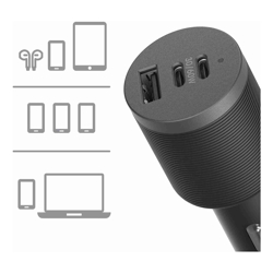 OtterBox USB-C 72W Triple Port Premium Pro Fast Car Charger Black (78-80899) 1x USB-A (12W) 2x USB-C 30W (60W Shared) Intelligent Safe Charging