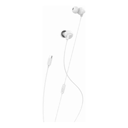 Cygnett Essentials USB-C Earphones White (CY2868HEUSB) Cable length (1.1M) Built-in Microphone for Phone Calls Control at Your Fingertips