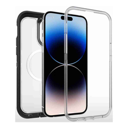 OtterBox Defender XT Clear MagSafe Apple iPhone 14 Pro Max Case Black Crystal (77-90066) DROP+ 5X Military StandardMulti-LayerRaised EdgesRugged