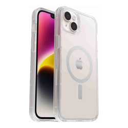 OtterBox Symmetry+ Clear MagSafe Apple iPhone 14 Plus Case Clear (77-89170) Antimicrobial DROP+ 3X Military Standard Raised Edges Ultra-Sleek