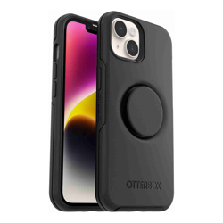 OtterBox Otter + Pop Symmetry Apple iPhone 14 / iPhone 13 Case Black (77-89684) Antimicrobial DROP+ 3X Military Standard Swappable PopGrip