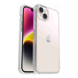 OtterBox Symmetry Clear Apple iPhone 14 Plus Case Clear (77-88581) Antimicrobial DROP+ 3X Military Standard Raised Edges Ultra-Sleek