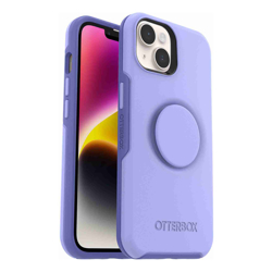 OtterBox Otter + Pop Symmetry Apple iPhone 14 Plus Case Periwink (Purple) (77-88749) Antimicrobial DROP+ 3X Military Standard Swappable PopGrip