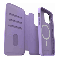 OtterBox Folio MagSafe Apple iPhone 14 Pro Max Case Purple (77-90230) Strong Magnetic Alignment Cards Slots Protects Screen Synthetic Leather